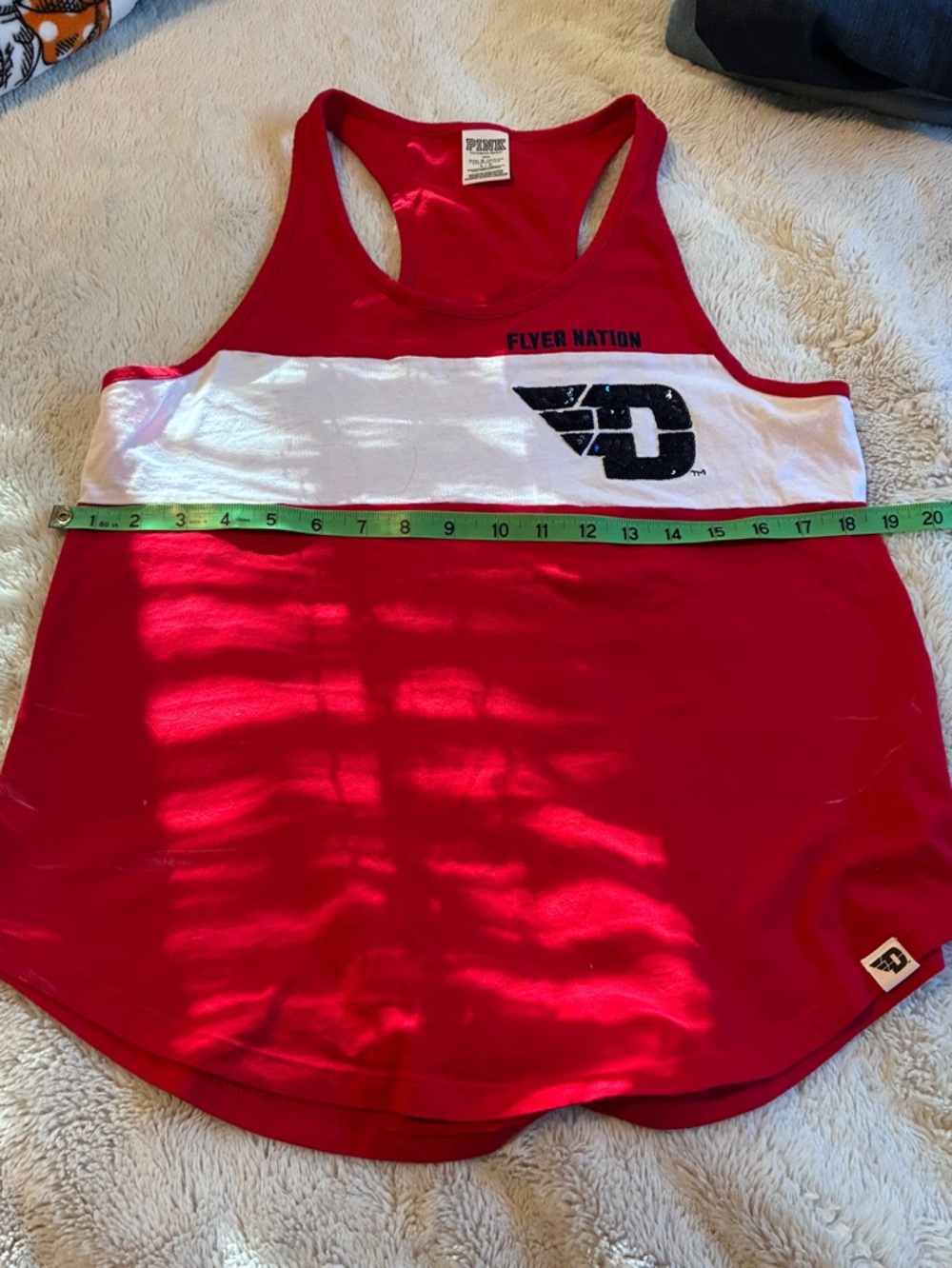 Victoria secret (pink)
Dayton Flyer tank
Size Large